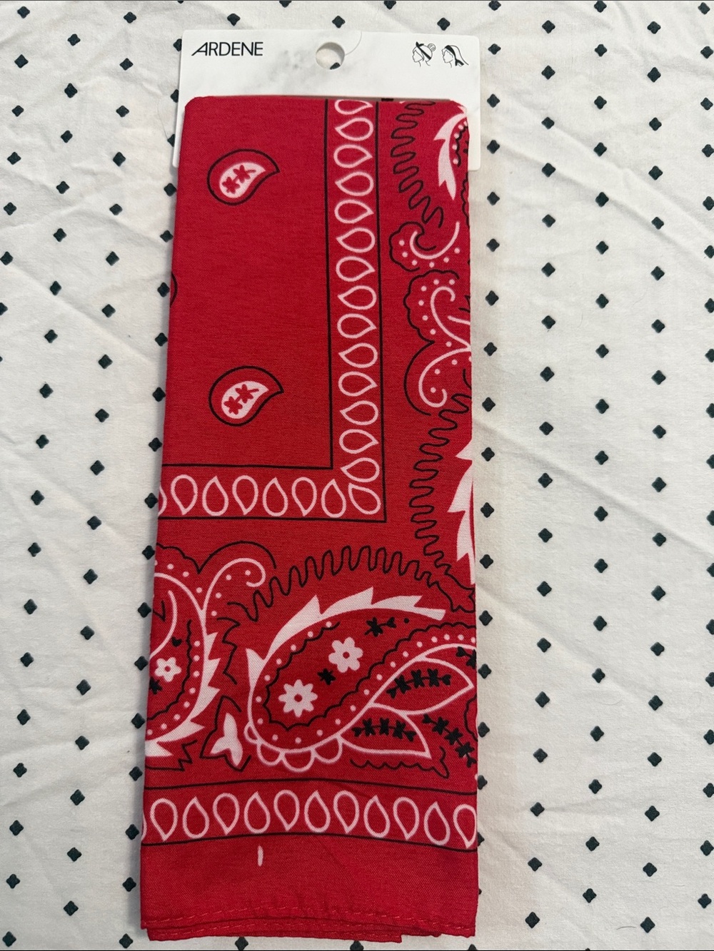 Ardene Red Paisley Bandana Scarf